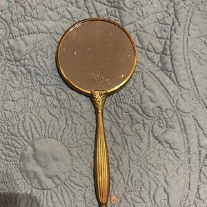 Vintage Gold Hand Mirror